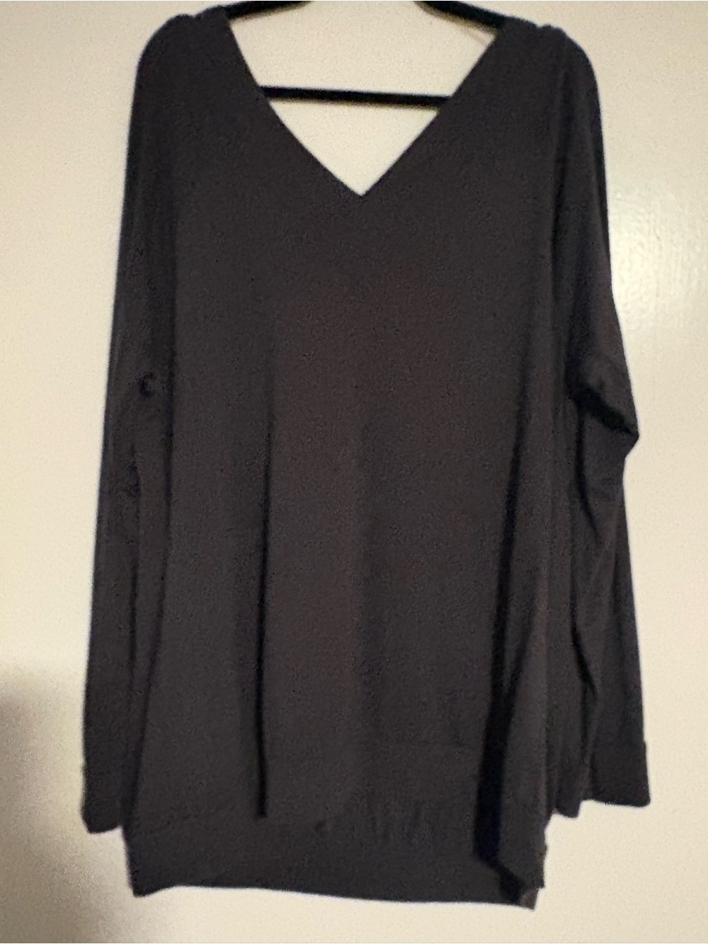 Wantable 2X Charcoal Gray V-Neck Oversized Tunic Top Made in USA
